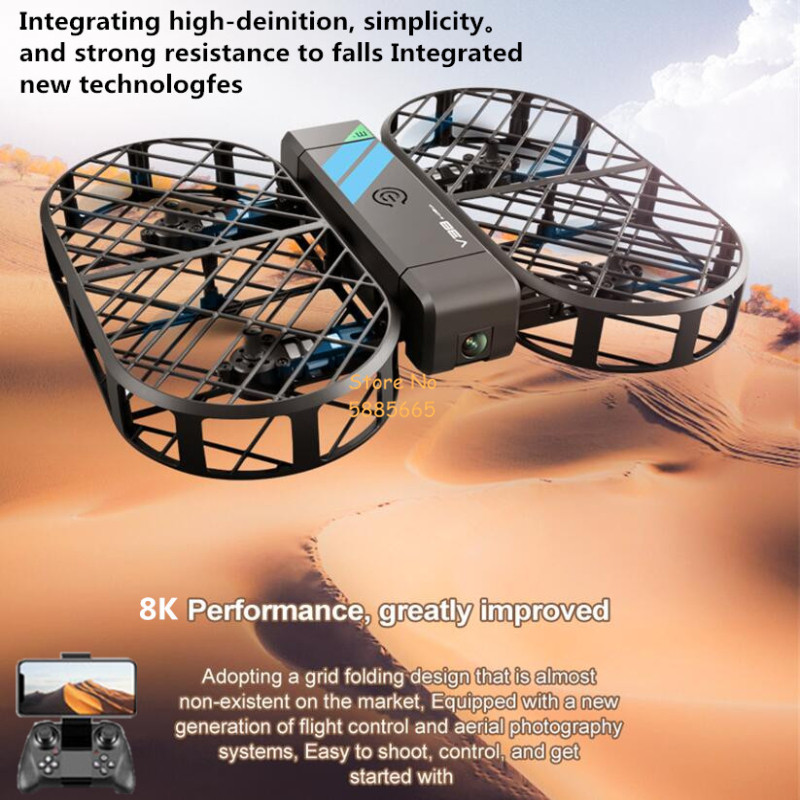 Drone Ae Rc - 8K HD-camera 360° ° Bescherming Optische