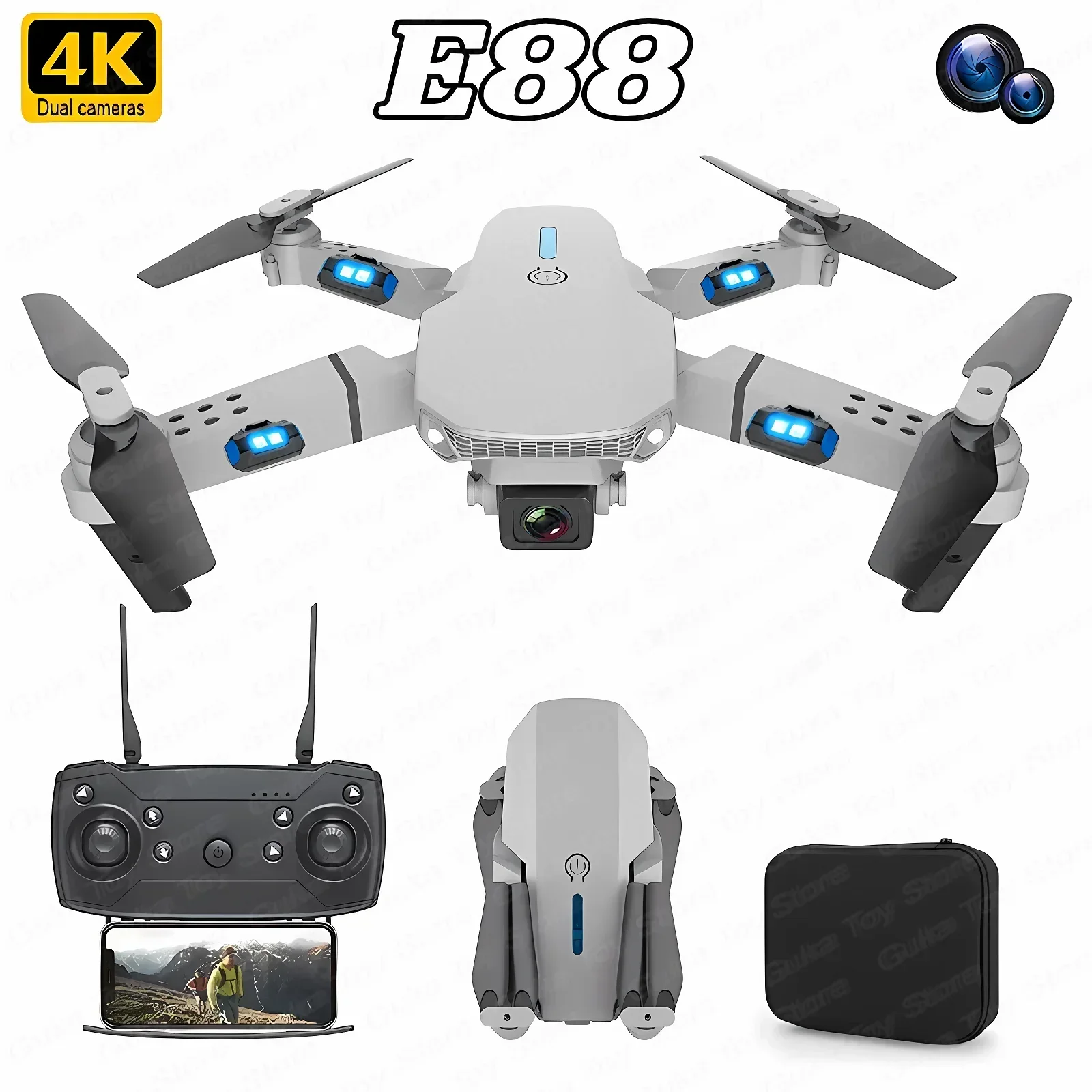 Drone Ae Rc - E88 Pro WIFI FPV Drone Groothoek