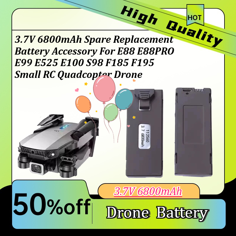 3.7V 6800mAh Reserve Vervangen - Drone E88 Rc Quadcopter recensie en prijs