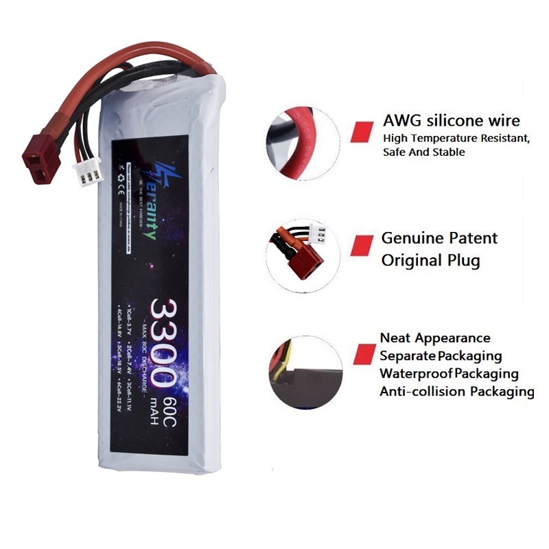 2S 7.4V LiPo Batterij 3300mAh  - Drone Rc Leading recensie en prijs